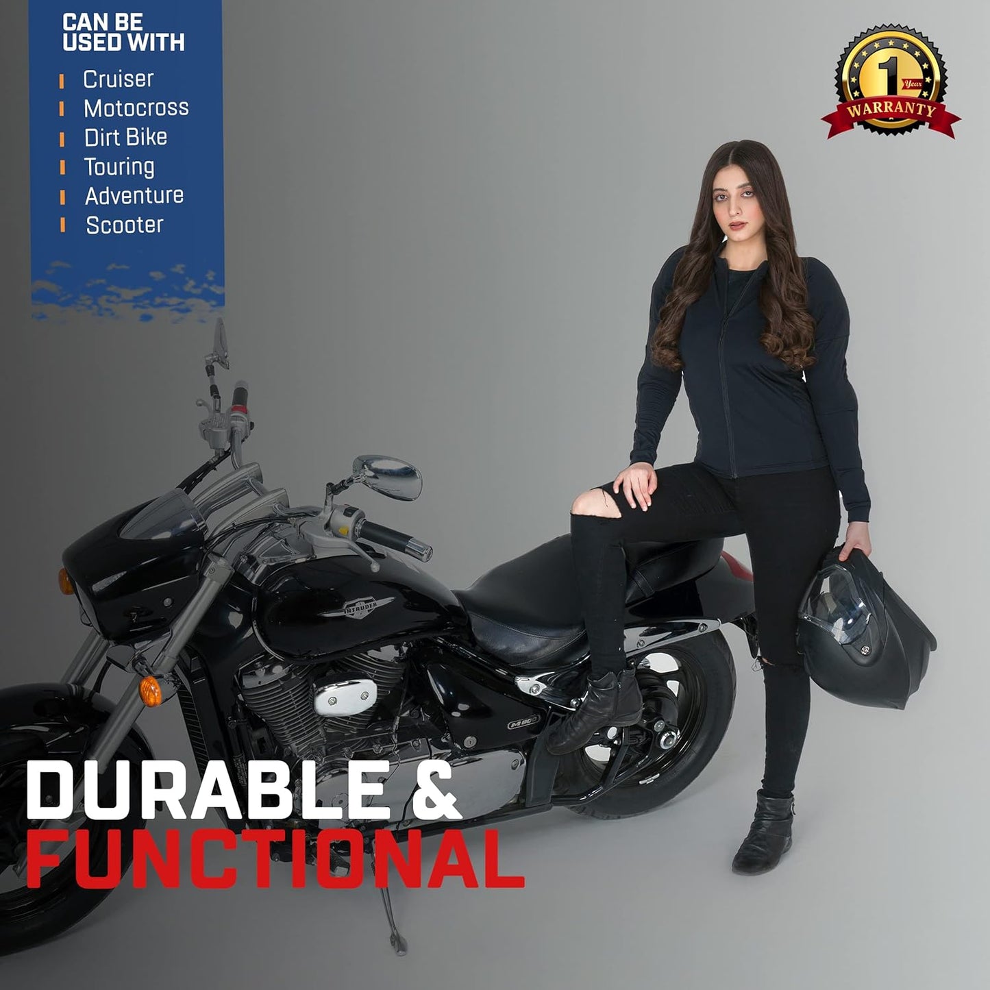 Armored Motorcycle Shirt - CE (Certified) Unisex Motorcycle Protective Shirt for Summer with Removable Padding
