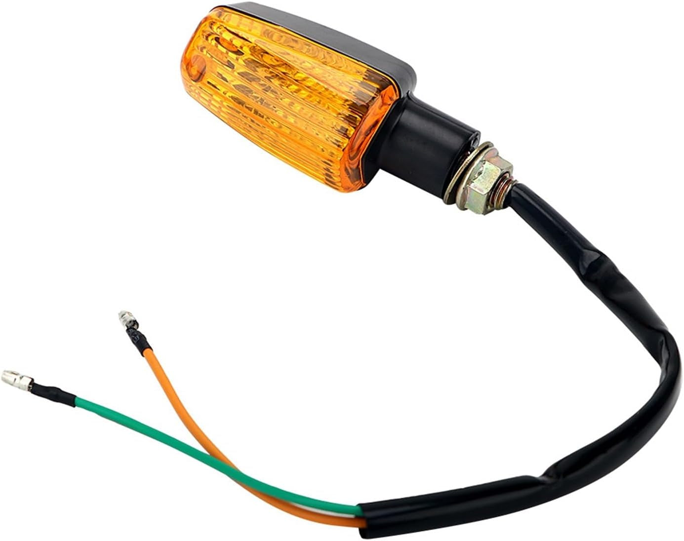Turn Indicator 2Pcs Motorcycle Mini Turn Signal Light Yellow LED Universal Motorcycle Light Blinkers Flasher Amber Blinker Moto Accessories