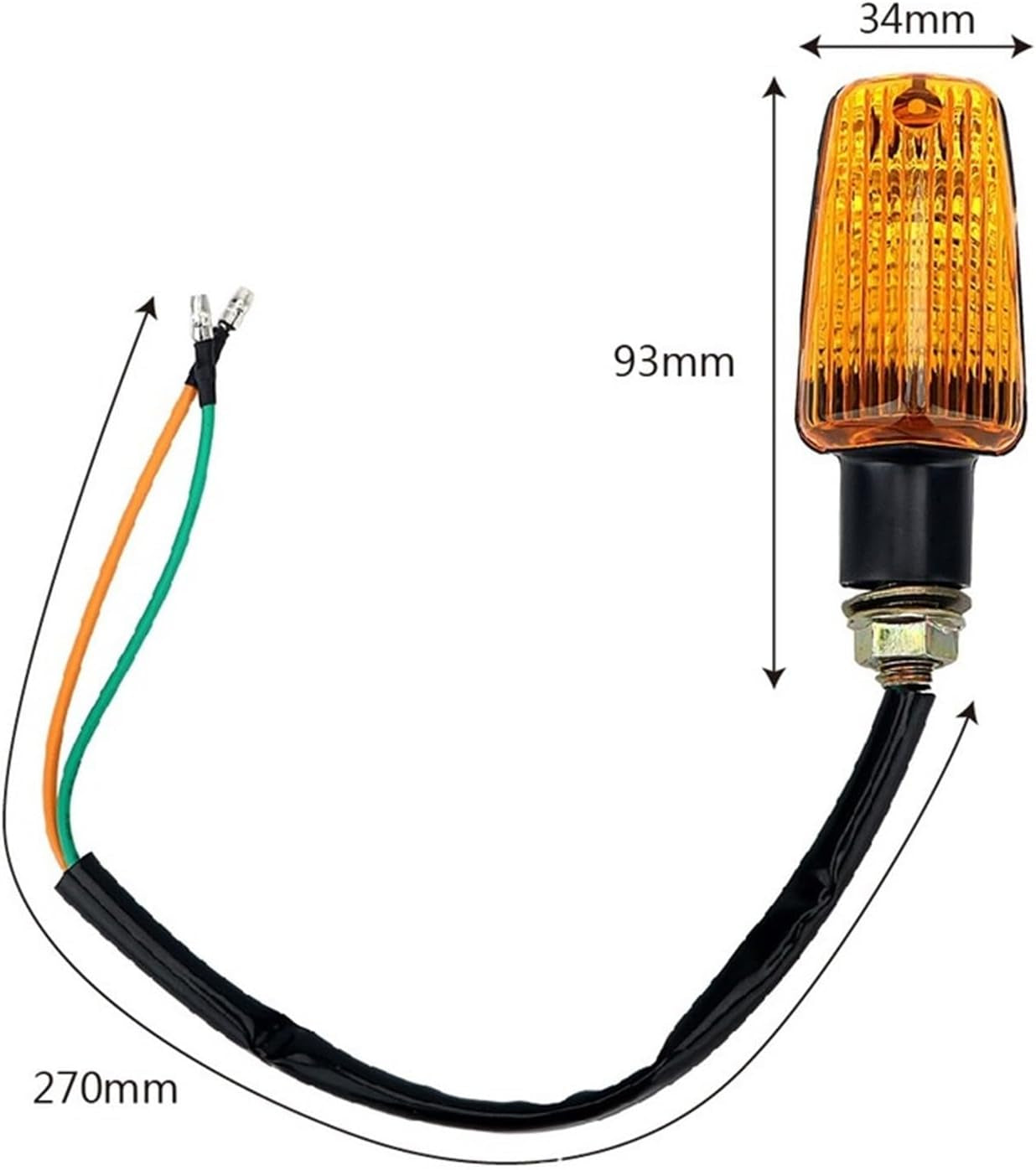 Turn Indicator 2Pcs Motorcycle Mini Turn Signal Light Yellow LED Universal Motorcycle Light Blinkers Flasher Amber Blinker Moto Accessories