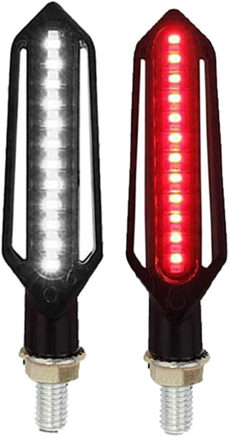 Turn Indicator 24LED Turn Signal Light Motorcycle Flowing Flashing Blinker Brake Day Running Light Flasher Relay Stop Signal Lighting