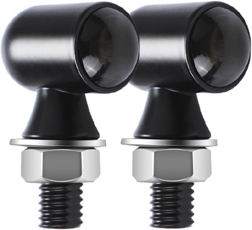 Turn Indicator Aluminium Motorcycle Led Turn Signal Light Black/Chrome Amber Flasher Rear Turn Signal Lamp Indicator for Bobber 12V