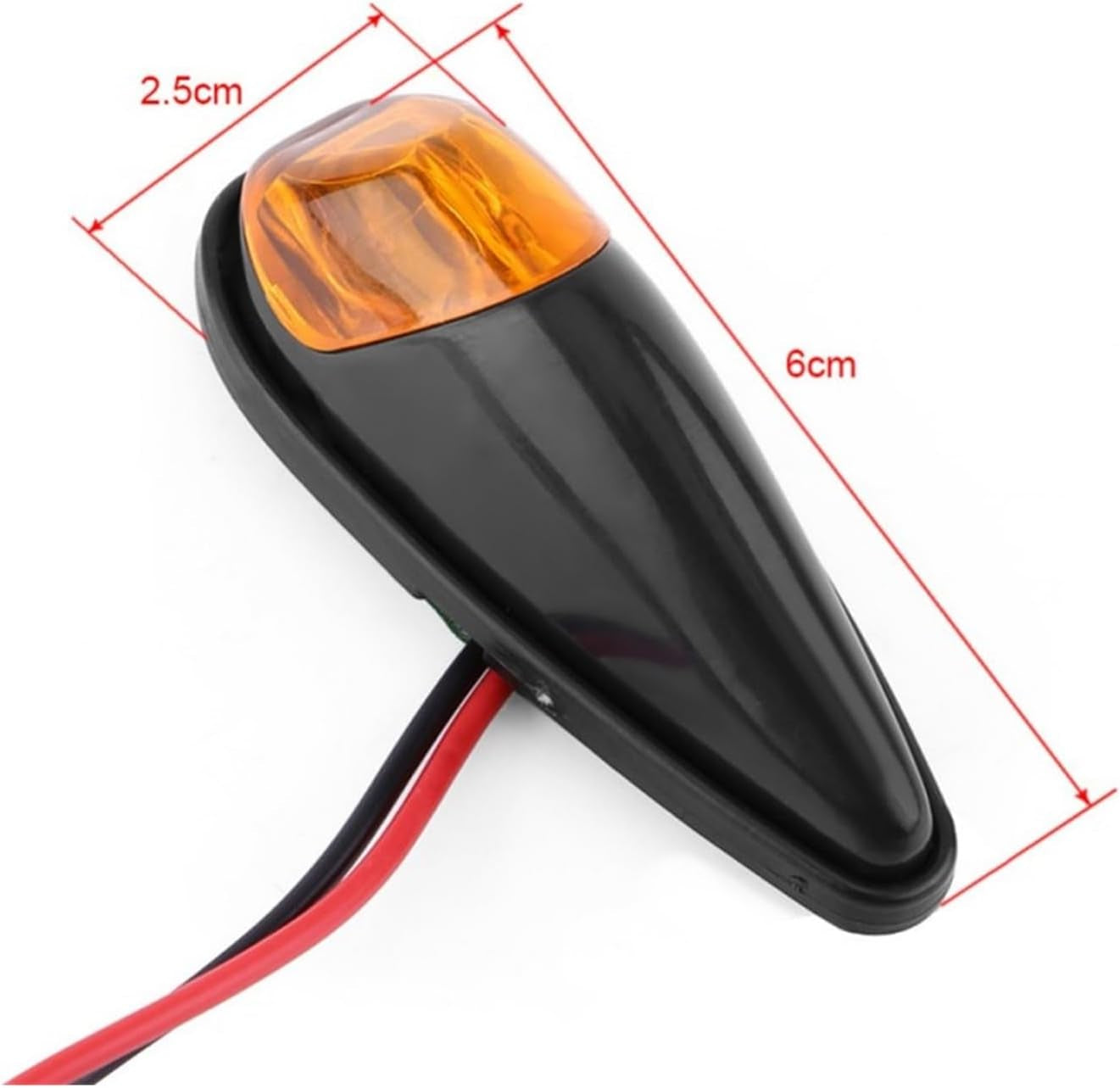 Turn Indicator 2Pcs Motorcycle Turn Signal Indicator Blinker Lamps Side Marker Lights 12V Yellow LED Lamps Mini Universal Motorcycle Parts