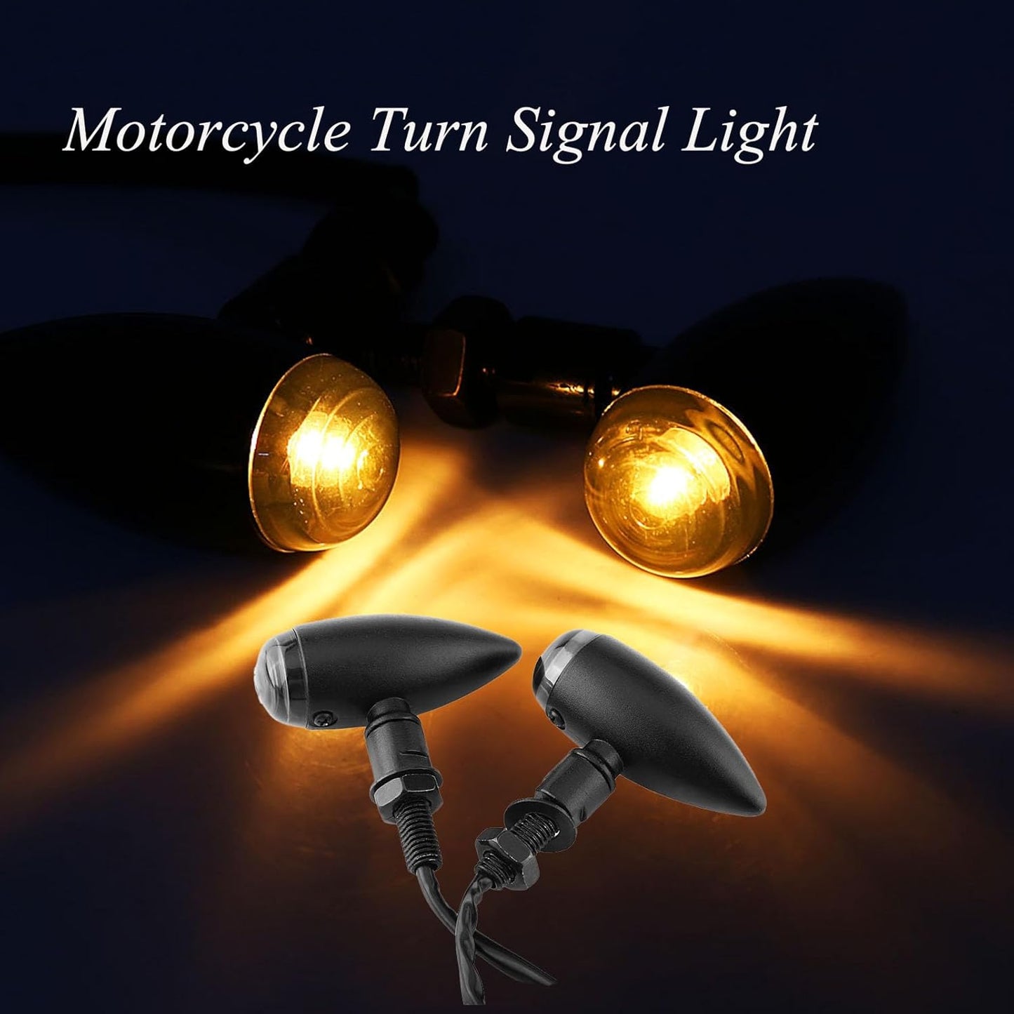 2Pcs DC 12V Motorcycle Turn Signal Light Turn Signal Bulb Lights, Motorcycle Turn Signal Blinker,Motorcycle & Powersports Motorcycle Bullet Turn Signals