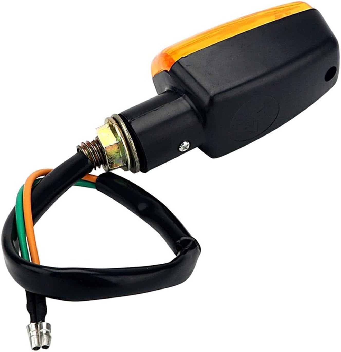 Turn Indicator 2Pcs Motorcycle Mini Turn Signal Light Yellow LED Universal Motorcycle Light Blinkers Flasher Amber Blinker Moto Accessories