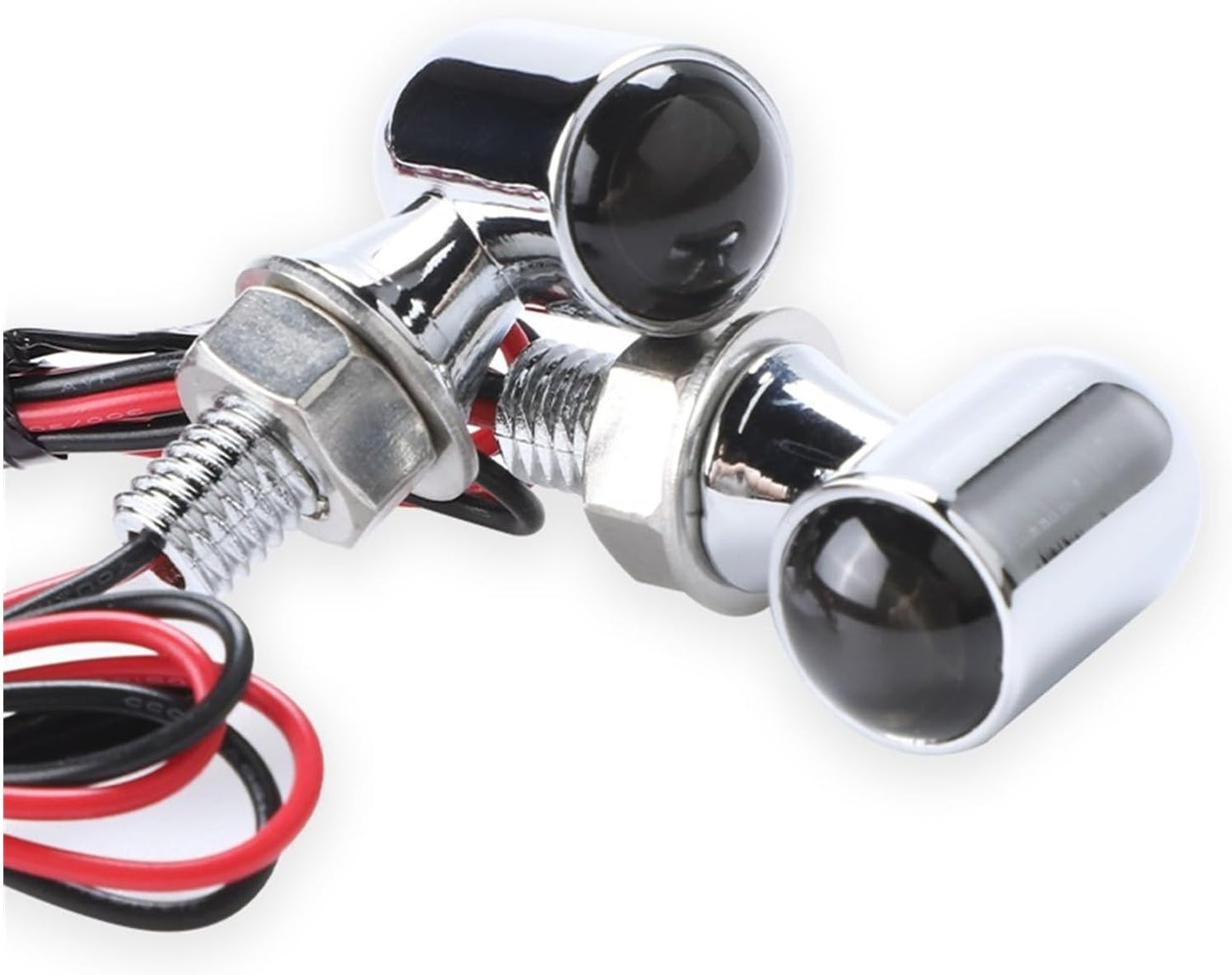 Turn Indicator Aluminium Motorcycle Led Turn Signal Light Black/Chrome Amber Flasher Rear Turn Signal Lamp Indicator for Bobber 12V