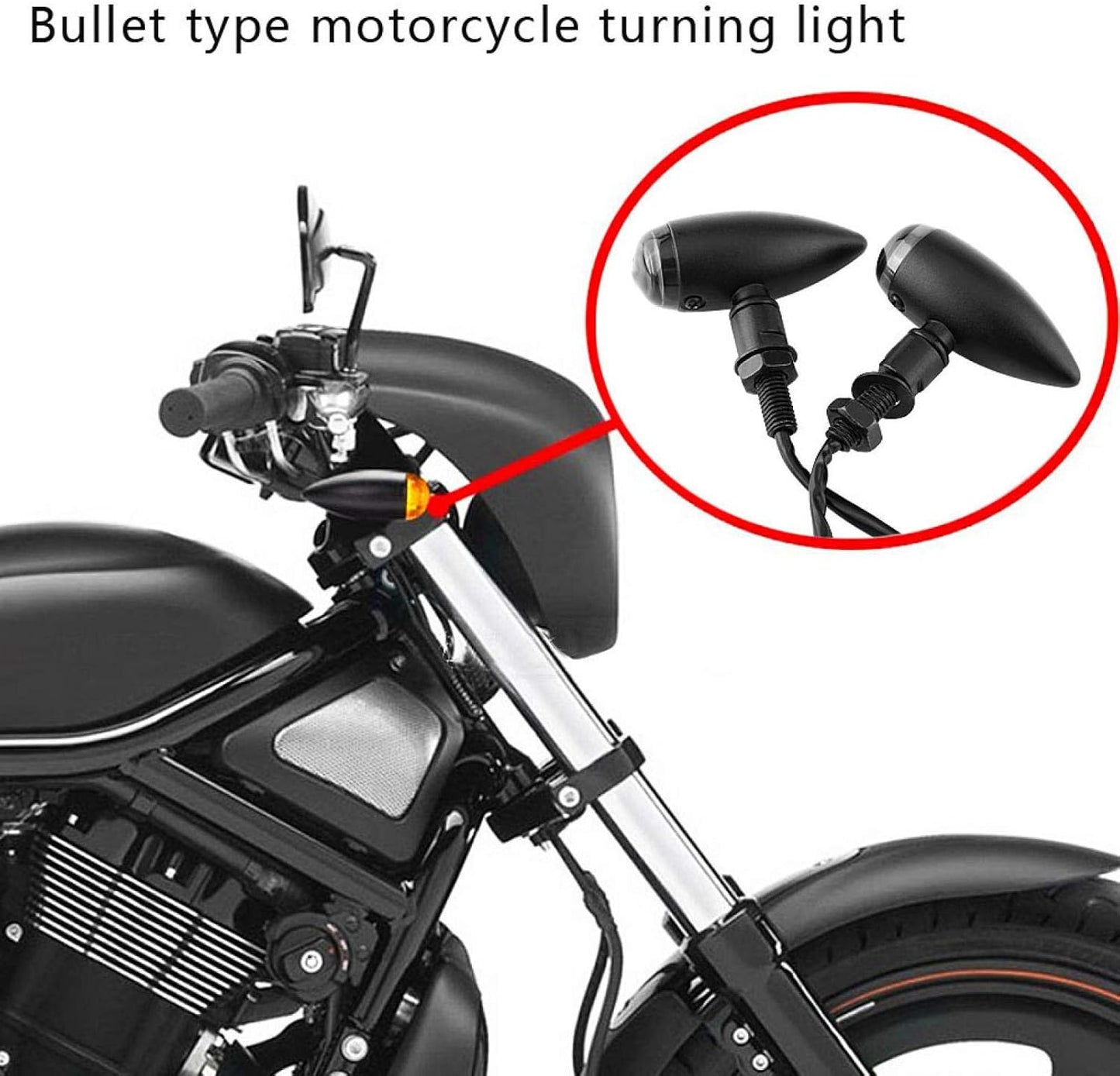 2Pcs DC 12V Motorcycle Turn Signal Light Turn Signal Bulb Lights, Motorcycle Turn Signal Blinker,Motorcycle & Powersports Motorcycle Bullet Turn Signals