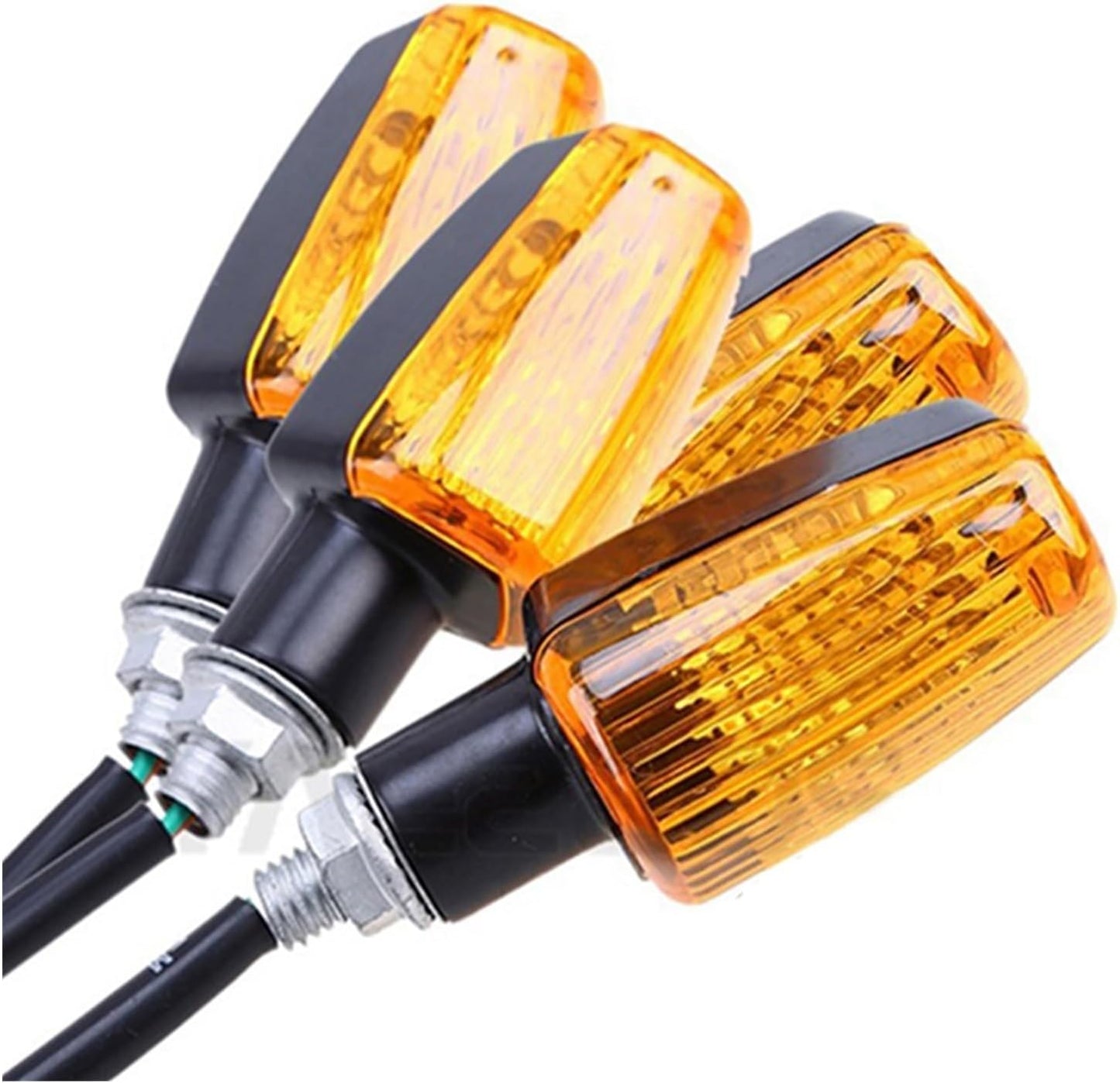 Motorbike Turning Indicators 2Pcs Set 12V Universal Motorcycle Turn Signal Indicator Light Turning Amber Lamp Bulb Motorbike Lamps Blinker Flash Bike Lamp