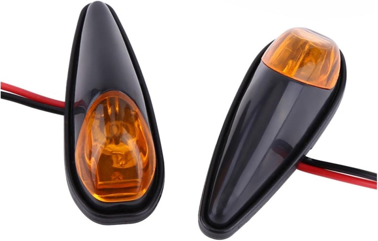 Turn Indicator 2Pcs Motorcycle Turn Signal Indicator Blinker Lamps Side Marker Lights 12V Yellow LED Lamps Mini Universal Motorcycle Parts