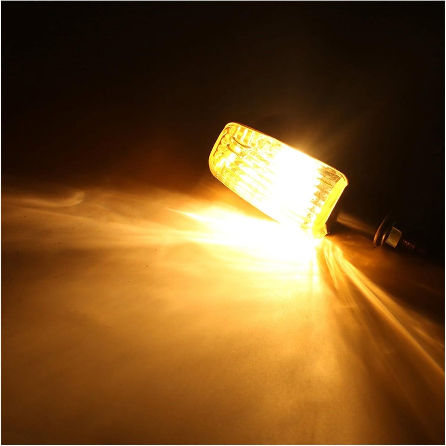 Motorbike Turning Indicators 2Pcs Set 12V Universal Motorcycle Turn Signal Indicator Light Turning Amber Lamp Bulb Motorbike Lamps Blinker Flash Bike Lamp