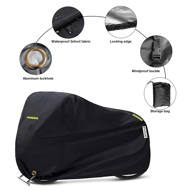 210D Oxford Motorcycle Cover All Season,Universal Weather Durable Quality Waterproof Sun Outdoor Protection Scooter Shelter Tear Proof Night Reflective-97 X 42 X 50 Inch