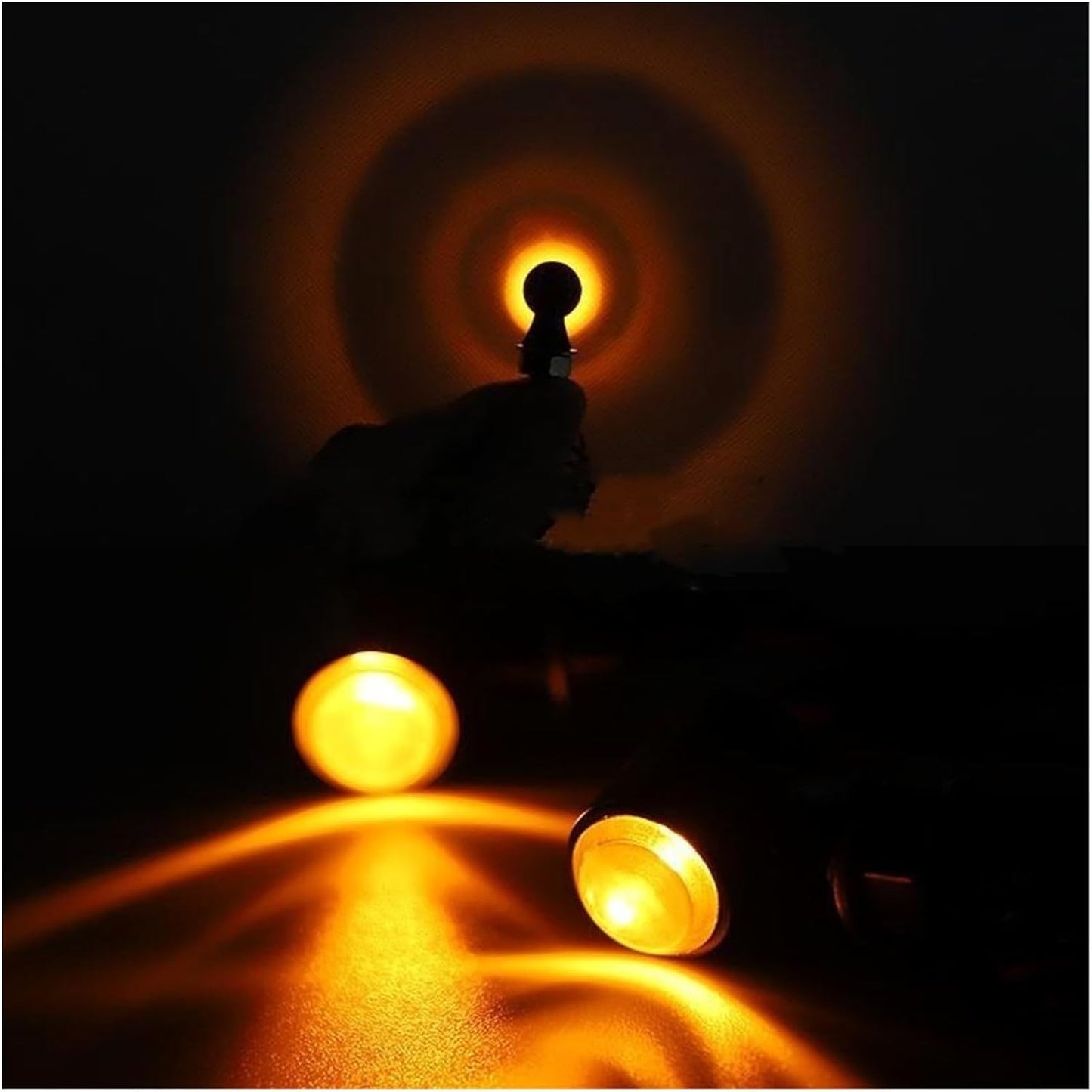 Turn Indicator Aluminium Motorcycle Led Turn Signal Light Black/Chrome Amber Flasher Rear Turn Signal Lamp Indicator for Bobber 12V