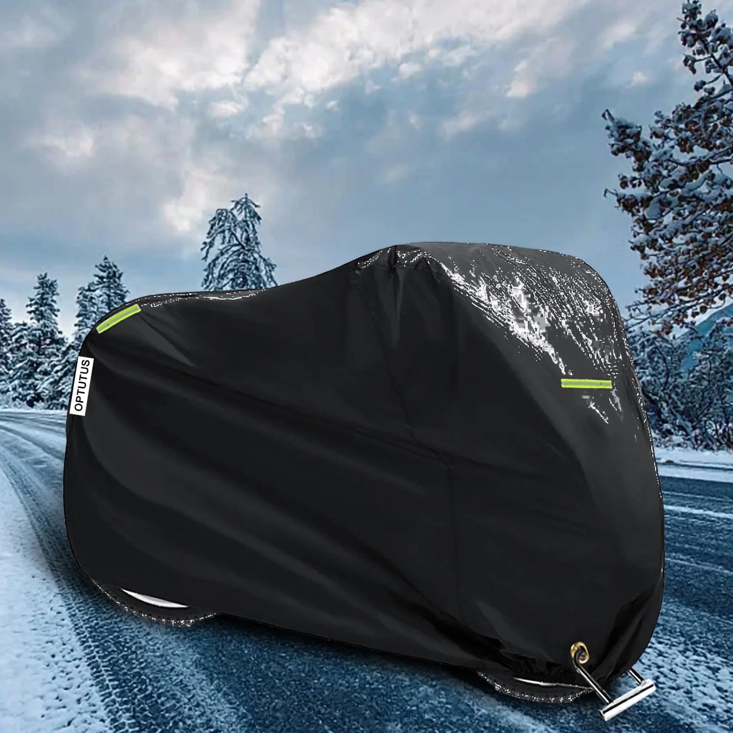 210D Oxford Motorcycle Cover All Season,Universal Weather Durable Quality Waterproof Sun Outdoor Protection Scooter Shelter Tear Proof Night Reflective-97 X 42 X 50 Inch