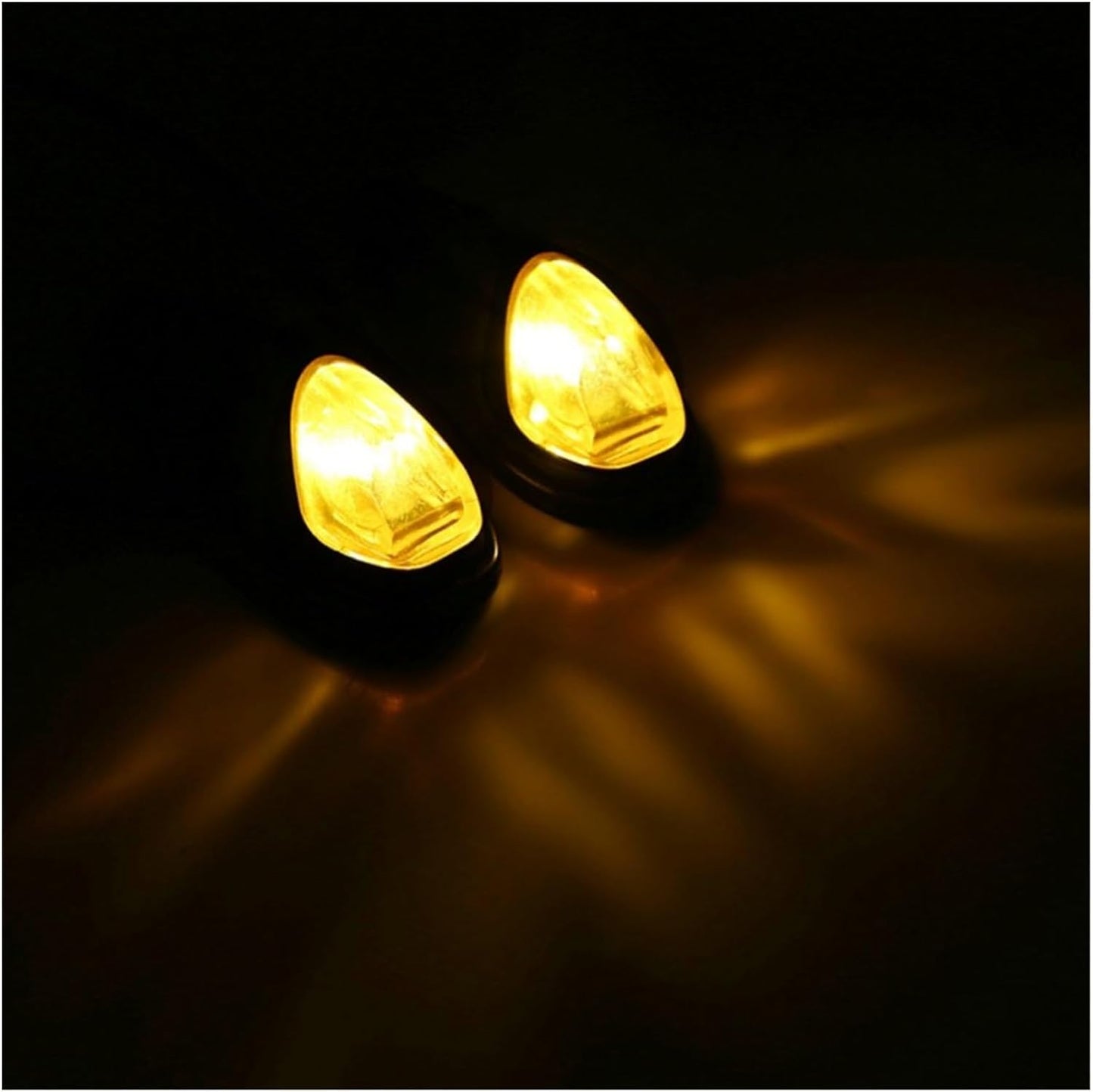 Turn Indicator 2Pcs Motorcycle Turn Signal Indicator Blinker Lamps Side Marker Lights 12V Yellow LED Lamps Mini Universal Motorcycle Parts
