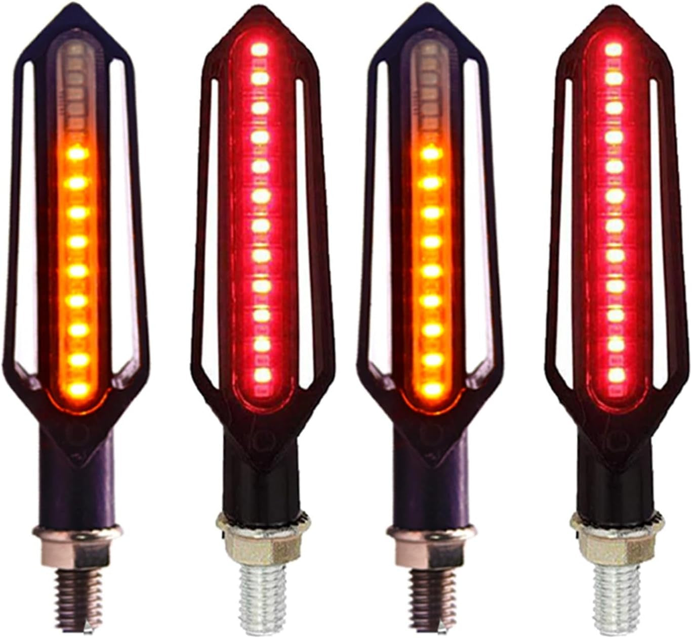 Turn Indicator 24LED Turn Signal Light Motorcycle Flowing Flashing Blinker Brake Day Running Light Flasher Relay Stop Signal Lighting