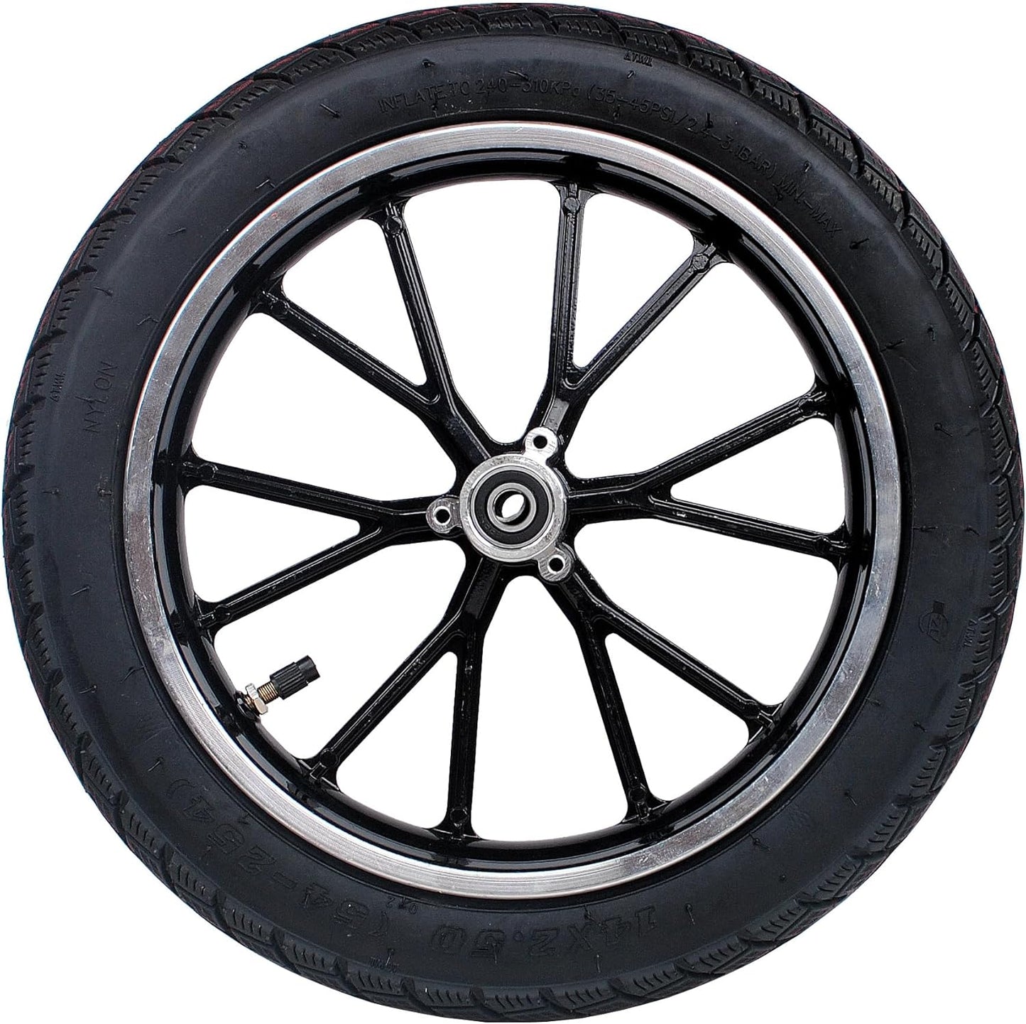Rim Tube Tire Black Rear Wheel 2.50-10 Tyre+Hub 49-50Cc Dirt Bike Gas Dirt Bike Pit Bikes Youth Dirt Pitbike Mini Motorcycle Parts (B)