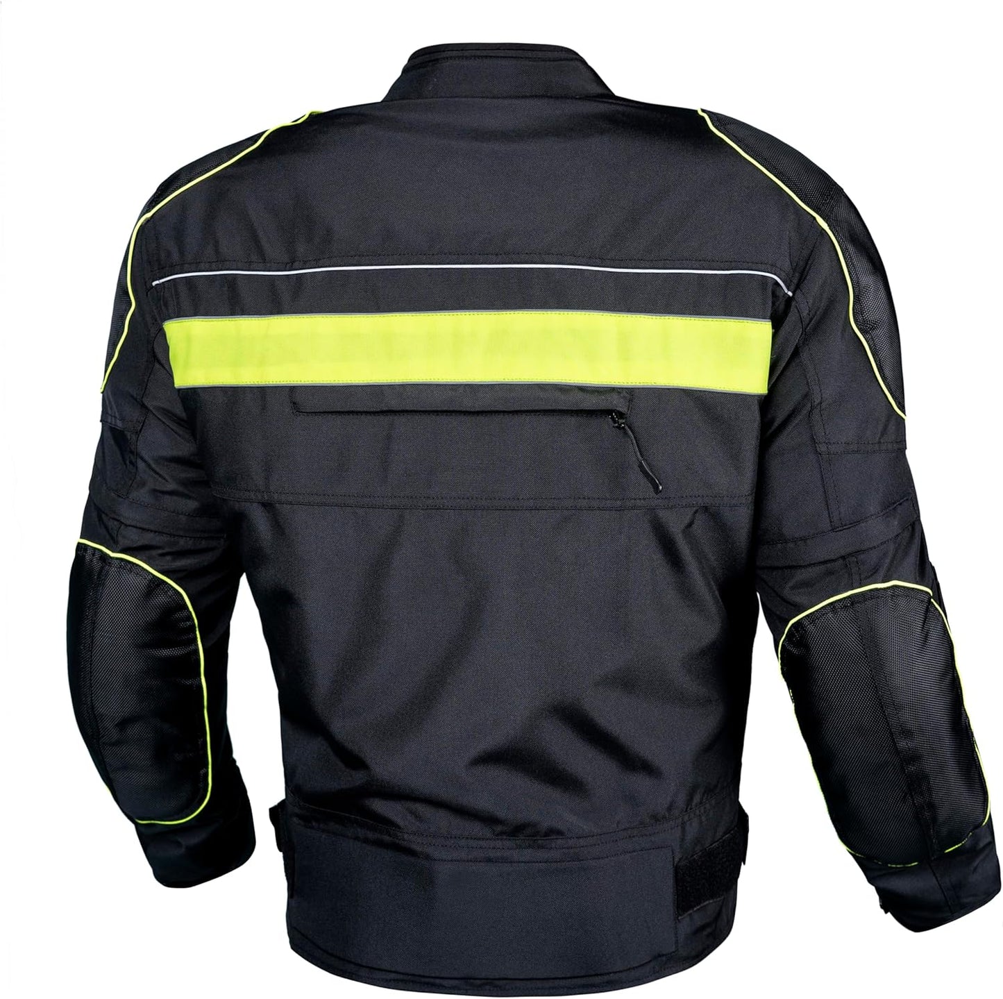 Waterproof Motorcycle Jacket Men Polyester Padded Biker Jacket Men with CE Armor Powersports Protective Jackets Featuring Padded Collar for Comfort.