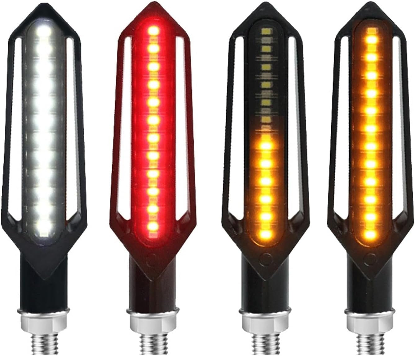 Turn Indicator 24LED Turn Signal Light Motorcycle Flowing Flashing Blinker Brake Day Running Light Flasher Relay Stop Signal Lighting