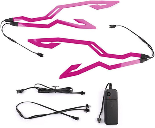 Motorcycle Light Strip 4 Pcs Motorcycle LED Light Kits Motorcycle Helmet Light Strip 3 Modes DIY Motorcycle Helmet LED Light Strip for Night Drive Decorate Kit