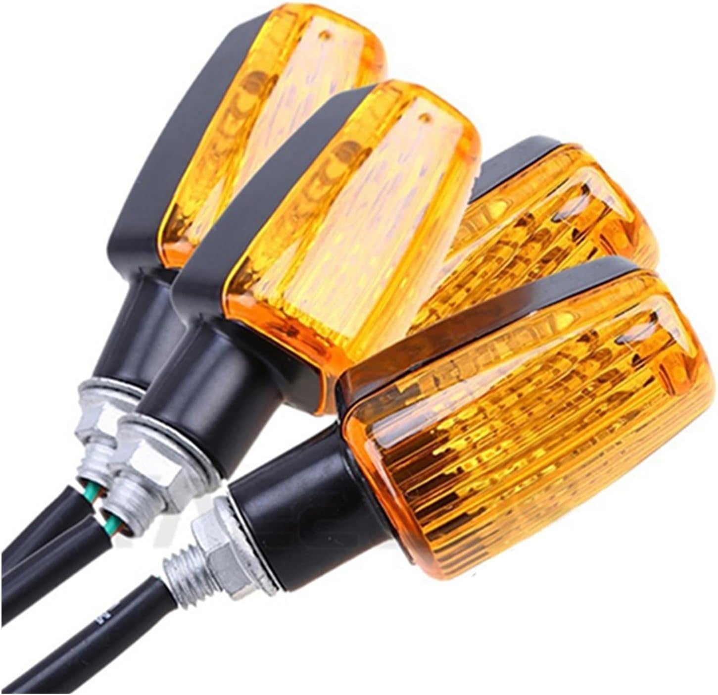 Motorbike Turning Indicators 2Pcs Set 12V Universal Motorcycle Turn Signal Indicator Light Turning Amber Lamp Bulb Motorbike Lamps Blinker Flash Bike Lamp